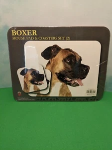 Little Gifts Boxer Dog Computer Mouse Pad and 2 Coasters Set - Picture 1 of 2