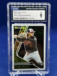 2023 Topps Update Series Gunnar Henderson RC Black Gold CGC Graded 9 #BG-2 - Picture 1 of 2