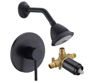 BESTILL Wall Mounted Shower Faucet Set, Included Shower Valve With Trim and Show - Picture 1 of 7