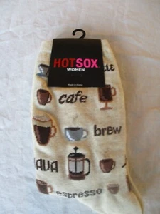HOTSOX Women's Cafe Coffee Themed Socks Espresso Java Brew Socks - Picture 1 of 2