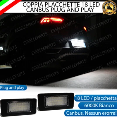 COPPIA PLACCHETTE 18 LED LUCI TARGA VW T-CROSS T CROSS CON LED DI SERIE 6000K - Immagine 1 di 4