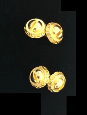 Подлинные винтажные запонки Versace золотой запас не б/у - Изображение 1 из 3