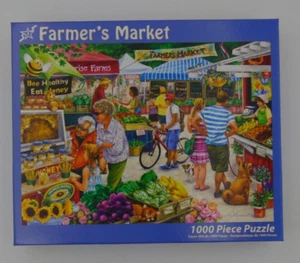 Rompecabezas Vermont Christmas Company Farmer's Market Comestibles Perros Miel Saludable 1000 - Imagen 1 de 5