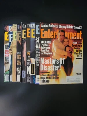 Entertainment Weekly 1997-98 Lot Of 9 3rd Rock U2 Evan McGregor Travolta FN - Image 1 of 4