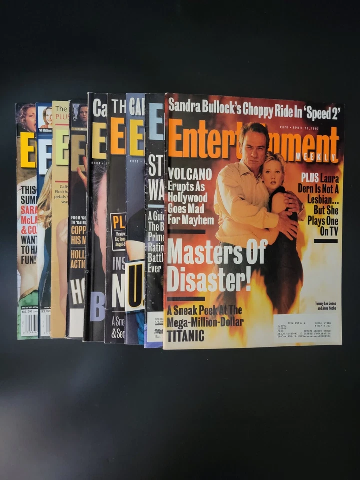 Entertainment Weekly 1997-98 Lot Of 9 3rd Rock U2 Evan McGregor Travolta FN - Image 1 of 4