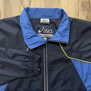 Vintage 2000s ASICS Performance HTF High Tech Fabric Zip-Up Windbreaker - Picture 1 of 8