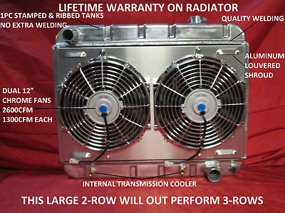 Chevy II Nova Aluminum Radiator Direct Bolt In 1962 1963 1964 1965 1966 1967 Foto 1 de 4