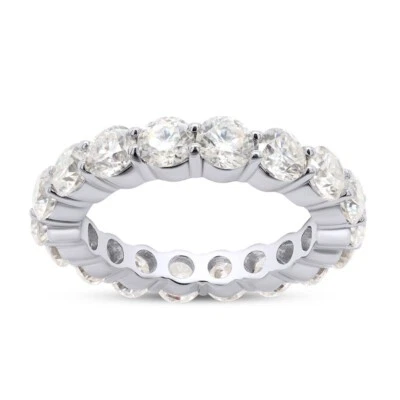 Anillo Banda de Eternidad Diamantes Cultivados en Laboratorio Autenticado GIA 1 CT-8 CT Oro 14K G VS2 Foto 1 de 4