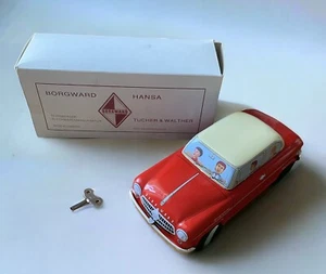Tucher Walther Germany Tin Wind Up Car Borgward Hansa New Old Stock 8" Length - Picture 1 of 9