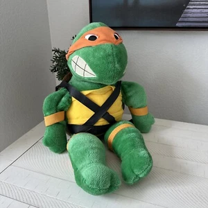 Teenage Mutant Ninja Turtle Michael Angelo Plush VTG 1989 22” Orange ACE Stuffed - Picture 1 of 15