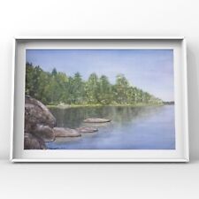 Original new large watercolor painting "Summer day” $65 Home Decor free shipping