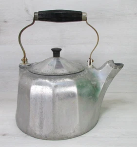 VINTAGE SUPER MAID 5 QT KETTLE Large Attached Lid Aluminum - Picture 1 of 15