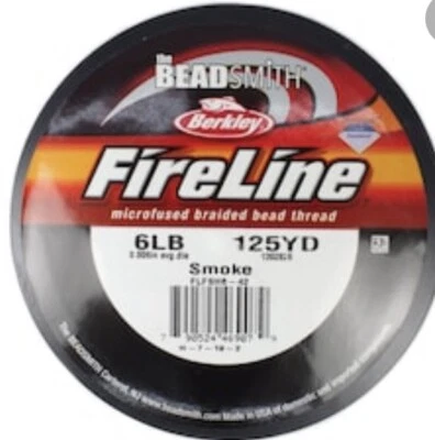 The Beadsmith Fireline 6lb Beading Smoke Thread 125 Yards
