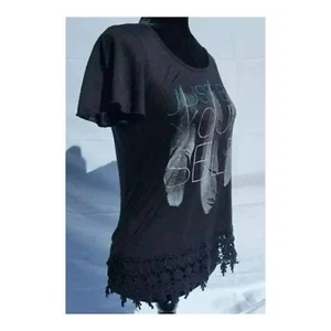 Maurices Black Short Sleeve Blouse Women's Small - Picture 1 of 4