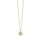 Ippolita stardust flower disc pendant chain 18k gold diamond Necklace $1200 New