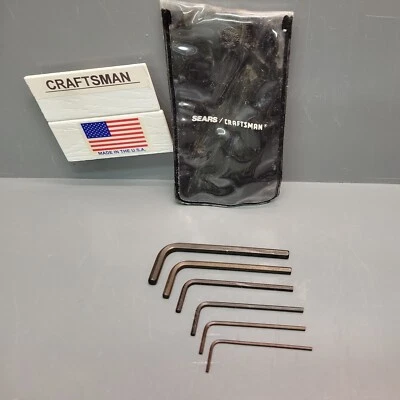 6 pc Craftsman 46685 Hollow Set Screw Hex Key Allen Wrench Series - V -  NOS USA - Image 1 of 4