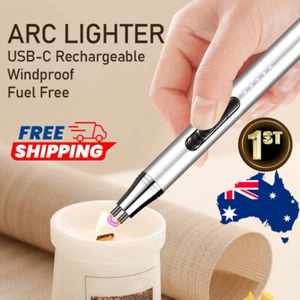 Flameless USB Lighter ARC Plasma USB-C Rechargable Windproof BBQ - Picture 1 of 11