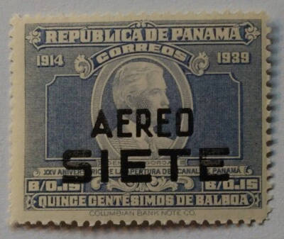 Selo de correio aéreo do Panamá, 1940, sc#C64, perfeito estado, LH, OG - Imagem 1 de 2