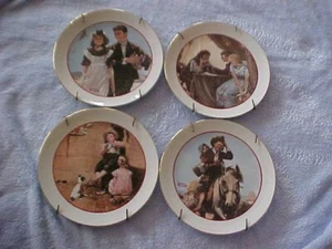Norman Rockwell Special Edition "Young Love" Series Set of 4 Plates/hangers - Picture 1 of 11