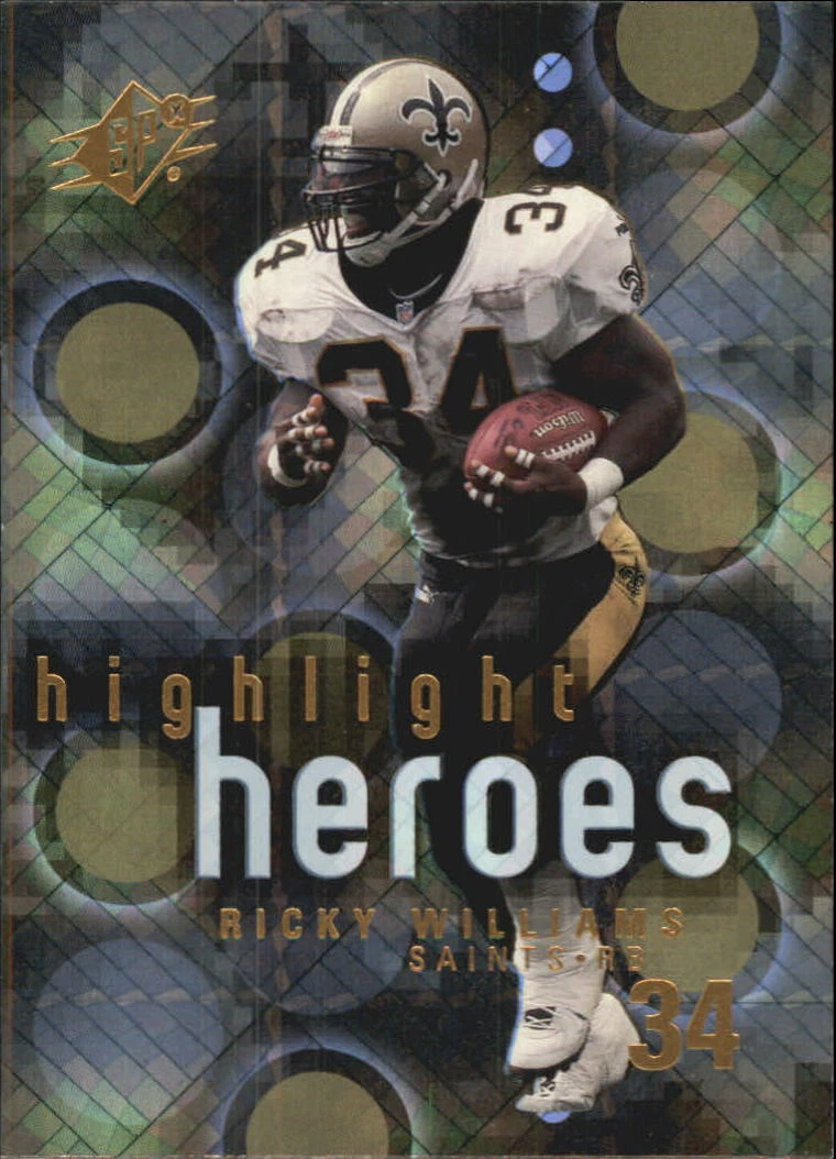 2000 SPx Highlight Heroes New Orleans Saints Football Card #HH12 Ricky Williams