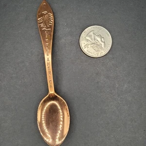 Little America Souvenir Spoon ~ Wyoming ~ Solid Copper - Picture 1 of 7