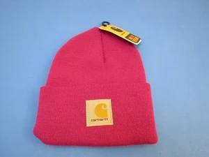 Gorro Carhartt Rosa Tejido Puños A18 Nuevo - Imagen 1 de 7