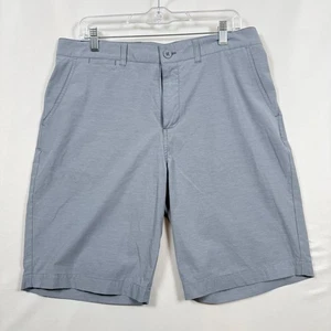 Johnnie-O Mens 34 Blue Gray Golf Shorts Lightweight Stretch Flat Front Casual - Picture 1 of 13