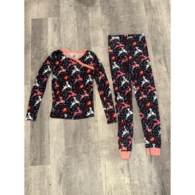 Hanna Andersson Holiday Christmas Reindeer Pajama Set - Girls Size US 14 - Image 1 of 4