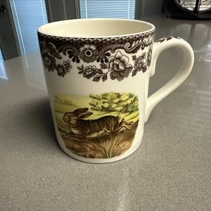 Spode Woodland Rabbit 16 oz Mug S3422-A23 Brown Transferware England Cup - Picture 1 of 4