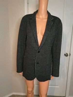 Saks 5 шерсти старые деньги опрятный Academia минимальный блейзер куртка размер L женщин -DP27 - Изображение 1 из 4