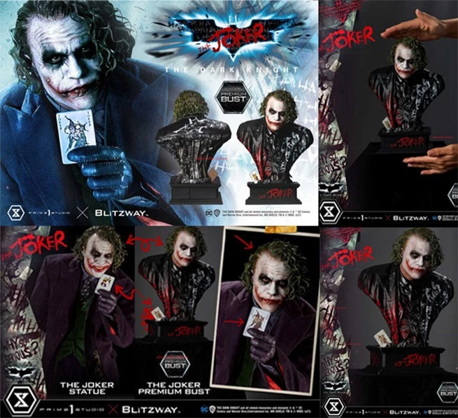 Busto Prime 1 Studio X Blitzway PBDC-08 Dark Knight Joker Heath Ledger 1/3 Foto 1 de 4