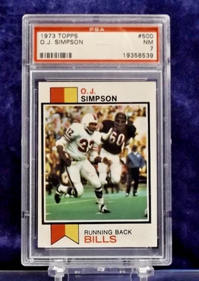 1973 Topps #500 - PSA 7 - O.J. Simpson - Buffalo Bills - Image 1 of 2