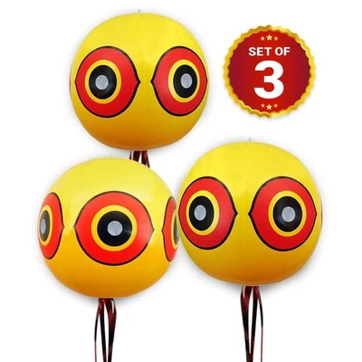 3 Pack Duck Deterrent, Bird Repellent Balloons with Reflective Predator Eyes - Image 1 of 4