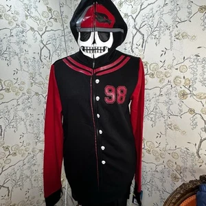 Hawk Skull Hoodie Unisex Teen’s Sz XL Varsity Full Zip Graphic Skateboarding NWT - Picture 1 of 9