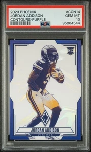 2023 Panini Phoenix Contours #CON14 Jordan Addison Contours-Purple PSA 10 - Picture 1 of 2