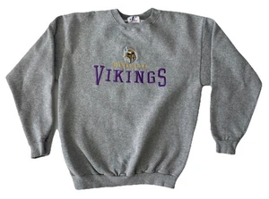 Sudadera De Colección Minnesota Vikings Logo Atlética Bordada Gris Juvenil Mediana - Imagen 1 de 7