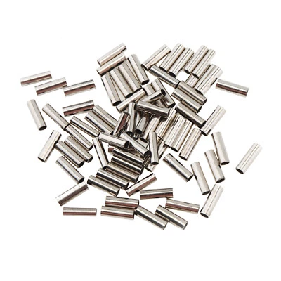 Single Copper Barrel Crimp Sleeves Kit for Fishing Line Leader Rigging Tackle - Image 1 of 4