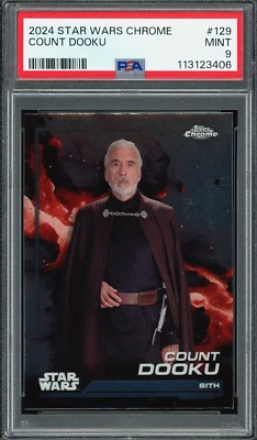PSA 9 2024 Star Wars Chrome Count Dooku #129 - Image 1 of 2
