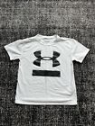 Under Armour Logo The Girlfriend Tee White Teal Short Sleeve T-Shirt Size Xs