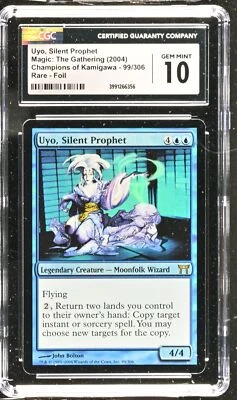 UYO, SILENT PROPHET Champions of Kamigawa Foil Rare CGC 10 MTG EDH [Nostalgium] - Image 1 of 2