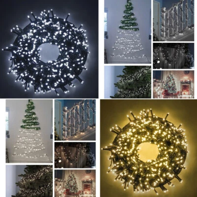 Luci di Natale Catena luminosa per esterno con cavo verde 500 led 25 Metri - Immagine 1 di 4