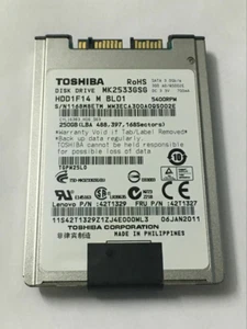 TOSHIBA 1.8 "MicroSATA MK2529GSG 250GB para Hp Elitebook 2530p 2730p Laptop HDD - Imagen 1 de 6