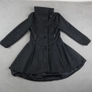 Yoki NY Jacket Girls L Black Classy Wool Gothic Peacoat - Picture 1 of 22