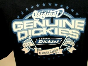 Original Genuine Dickies Brand Men's XL Dark Blue Cotton Tee Shirt New W/O Tags - Picture 1 of 5