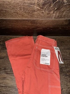 SONG Carpenter Jeans Women's Size 3/26 Orange High Rise 90s Boyfriend NEW - Picture 1 of 10