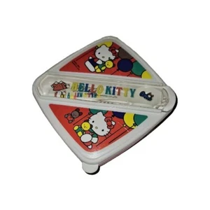 Vintage Hello Kitty Sanrio Sandwich Box Plastic Red With Utinsels   - Picture 1 of 3
