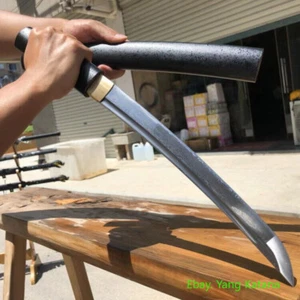 Damascus Folded Steel Tanto Japan Samurai Sword Short Katana Very Sharp #1266 - Picture 1 of 8