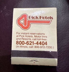 Vintage Pick Hotels Best Western Unstruck Matchbook Matches Match Box - Picture 1 of 3