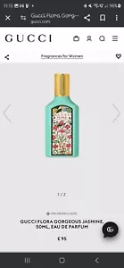 🌸🌿 Gucci Flora Gorgeous Jasmine For Her Eau de Parfum 50ml, used Five Times 🌸 - Picture 1 of 4