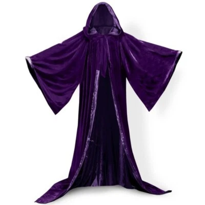 Mantón de Halloween Capa con Capucha para Hombres Capa de Terciopelo de Manga Ancha Espesa Foto 1 de 4